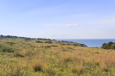 Görünüm Akdeniz sahili Güney Sicilya, İtalya