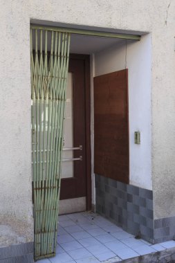 Eski binanın cephesine bakış, seçici odak