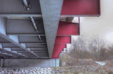 A8 otoyolu Köprüsü. Gün zaman atış