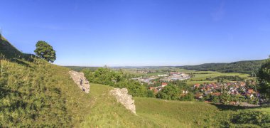 Harabe şehir, Almanya eski kale Bopfingen üzerinden görüntülemek