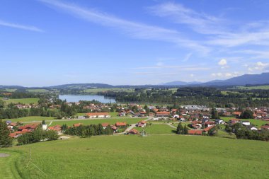 Lechbruck üzerinde doğal görünümü, seçici odak