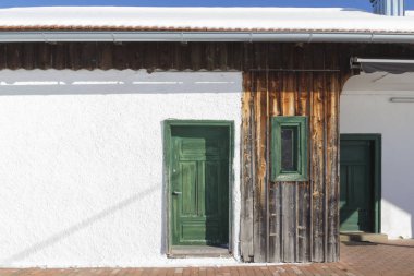 Eski binanın cephesine bakış, seçici odak