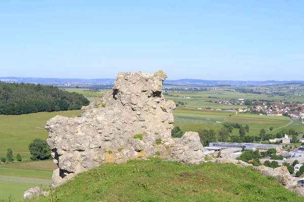 Utsikt Över Ruiner Gamla Slottet Bopfingen Tyskland — Stockfoto