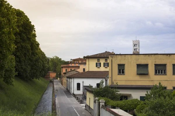 Edifício Residencial Antigo Histórico Cidade Velha Cidade Italiana Lucca Região — Fotografia de Stock