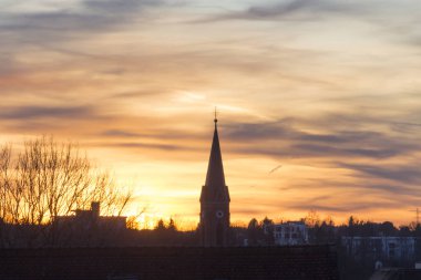 Konut bir kasabasında dar eski sokak Landsberg şehir