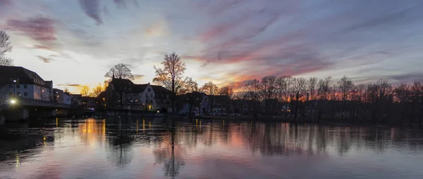 Житлових Будинків Вузьких Старий Місто Вулиці Місті Landsberg — стокове фото