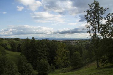 Alpler üzerinden Sweigmatt Kara Orman şehrin Wehr üzerinde Panorama