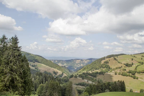 Blick Vom Belchen Schwarzwald Über Das Münstertal Richtung Rheinebene — Stockfoto