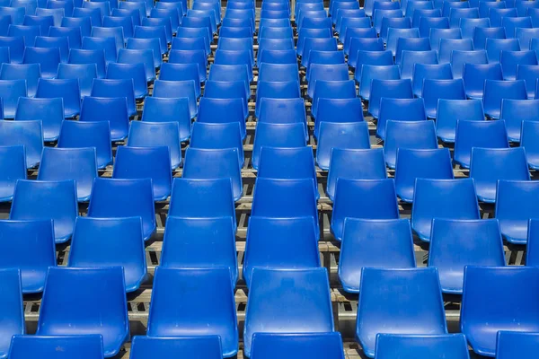 Empty Blue Chair Rows Tribune — Stock Photo, Image