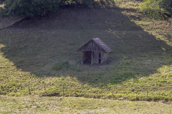 Antigua Cabaña Pastos Pastizal Montañoso Selva Negra —  Fotos de Stock