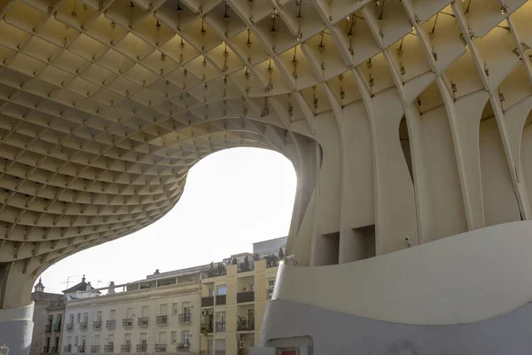 Moderne Konstruktion Des Metropol Sonnenschirms Historischen Zentrum Von Sevilla Spanien — Stockfoto