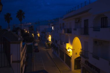 Gece, İspanya konut evler görünümünü