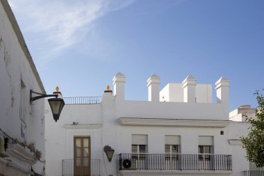 Conil de la Frontera, İspanya evlerin beyaz cepheler