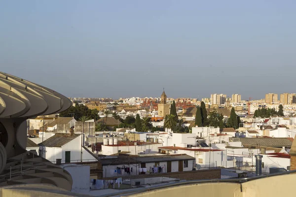 Vista Metropol Parasol Sobre Telhados Sevilha Catedral Espanha — Fotografia de Stock