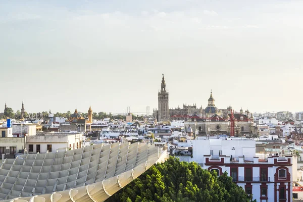 Widok Dachy Budynków Sewilli Katedrze Hiszpania — Zdjęcie stockowe