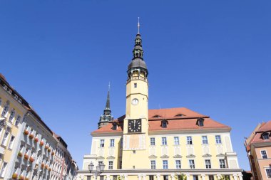 Town Hall Bautzen, Saksonya, Almanya görünümünü