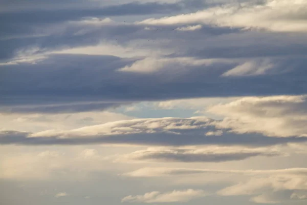 Vue Panoramique Sur Grands Nuages Soir — Photo