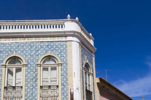 Vista Casa Decorada Con Azulejos Lagos Portugal —  Fotos de Stock