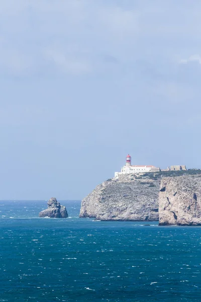 Atlantik Und Leuchtturm Cap San Vicente Algarve Portugal — Stockfoto