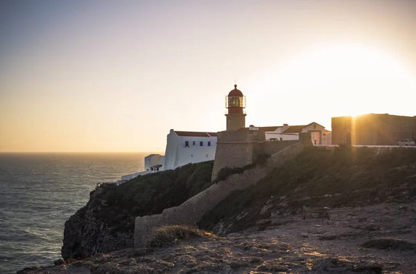 Utsikt Över Fyren Och Befästningen Cap San Vicente Algarve Portugal — Stockfoto