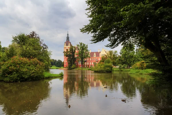 Utsikt Över Tornen New Castle Bad Muskau Tyskland — Stockfoto