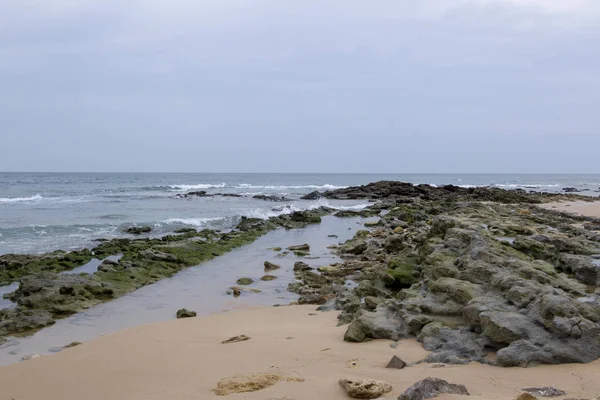Vista Panorâmica Praia Areia Trafalgar Espanha — Fotografia de Stock