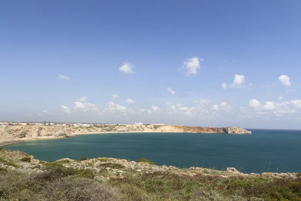 Vista Panorâmica Baía Sagres Portugal — Fotografia de Stock