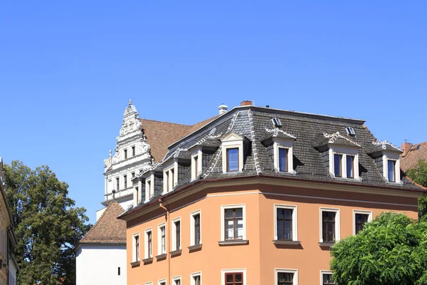 Régi Város Homlokzatok Bautzen Szászország Németország Keleti — Stock Fotó