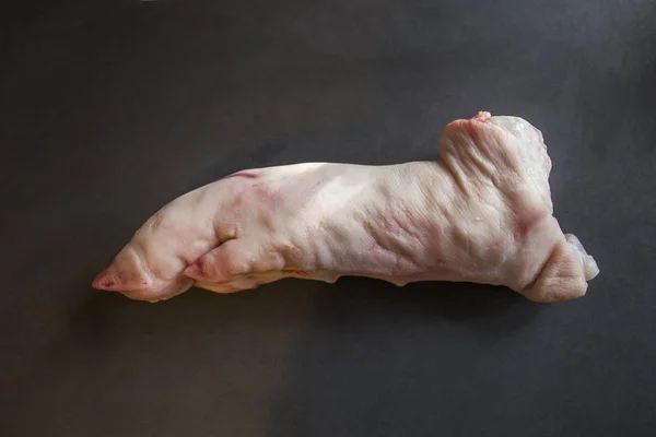 Cortado Porco Doméstico Abatido Preparado Para Transformação Posterior — Fotografia de Stock
