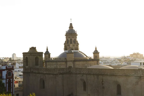 Vista Cima Telhados Cúpulas Universidade Sevilha — Fotografia de Stock