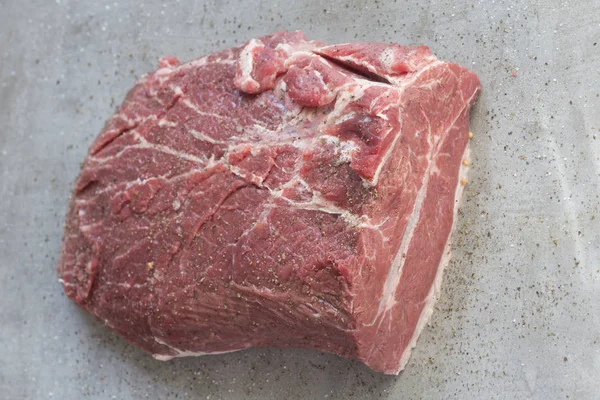 Vista Superior Carne Crua Mesa — Fotografia de Stock