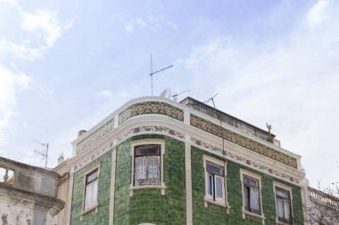 Cephe evin azulejos, Lagos, Portekiz ile dekore edilmiş