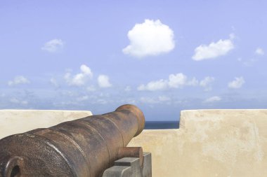 Top Fortaleza de Sagres, Algarve, Portekiz, doğal görünümünü