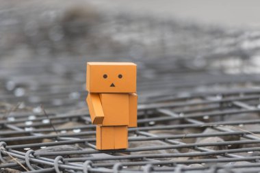 Küçük robot Danbo yakın çekim