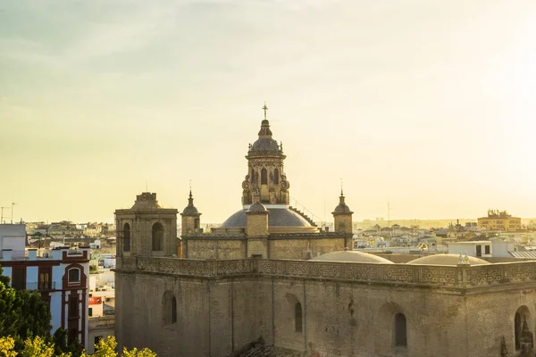 Pohled Výše Střech Kupolí Sevillské Univerzity — Stock fotografie