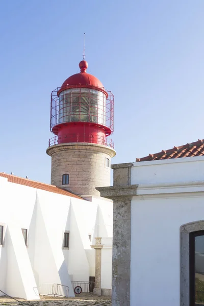 葡萄牙阿尔加维圣维森特角的灯塔和要塞 — 图库照片