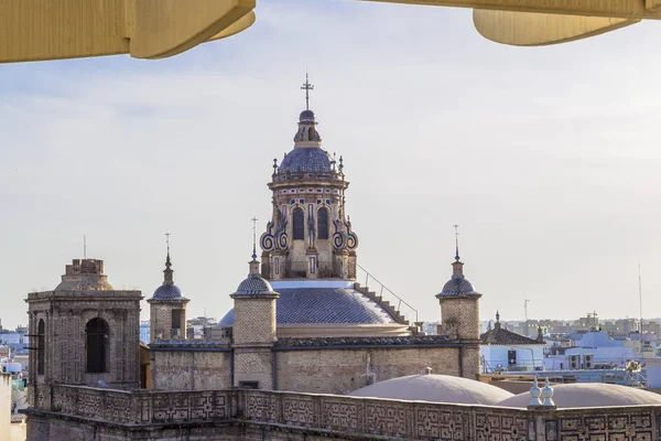 Vista Dall Alto Tetti Cupole Dell Università Siviglia — Foto Stock