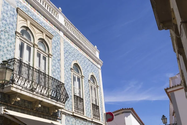 Vista Casa Decorada Con Azulejos Lagos Portugal —  Fotos de Stock