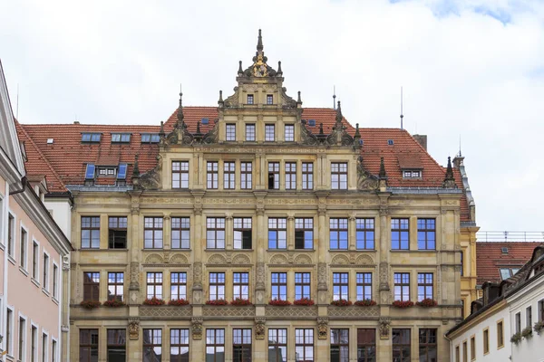 Vista Famosa Fachada New City Hall Goerlitz Saxônia Alemanha — Fotografia de Stock