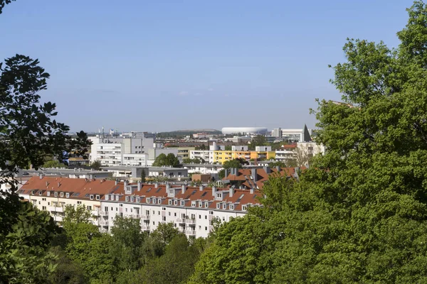 Далеких Зображення Будинків Schwabing Мюнхен — стокове фото