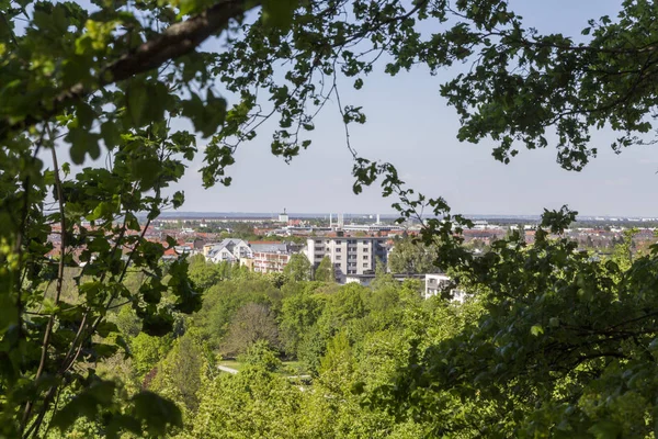 Odległy Widok Budynków Schwabing Monachium — Zdjęcie stockowe