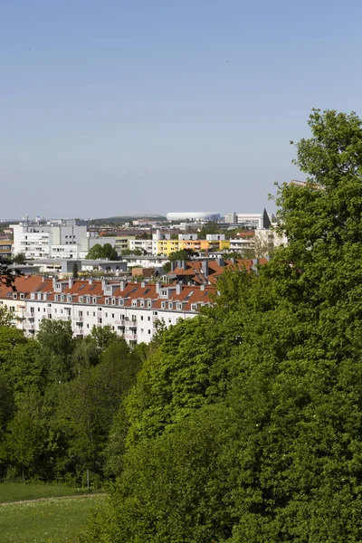 Odległy Widok Budynków Schwabing Monachium — Zdjęcie stockowe