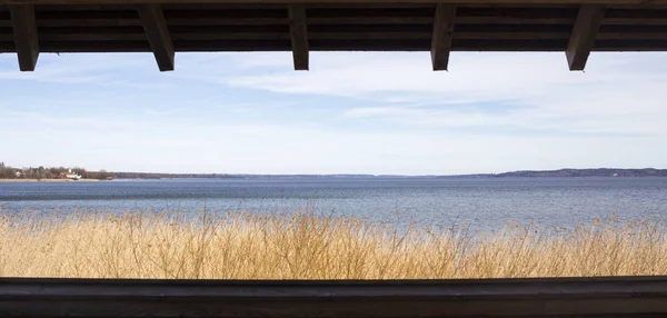 Vista Panorâmica Dos Juncos Ammersee Perto Munique — Fotografia de Stock