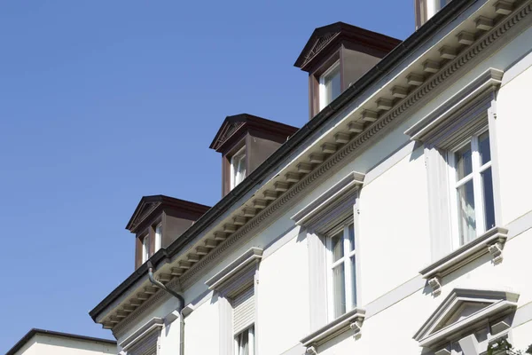 Decorated dormer windows in Baden city of Lrrach in Black Forest