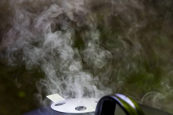 Nuvole Fumo Camera Fuoco Selettivo — Foto Stock