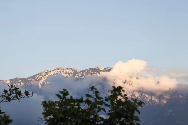 Lihat Gunung Monte Baldo Danau Garda — Stok Foto