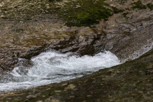 Espumando Água Cachoeira Córrego Montanha Argentobel Allgu — Fotografia de Stock