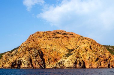 Büyük kaya oluşumu Calanche di Piana Korsika Fransa, Korsika, Calanche di Piana, 19 Haziran 2025