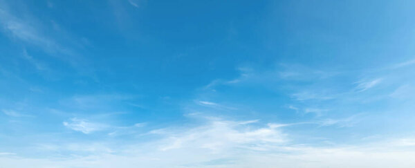 panorama blue sky with cloud and sunshine background