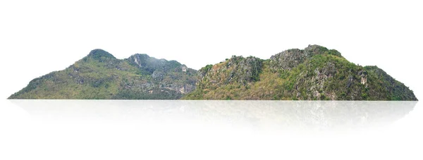白色背景下的大石头山隔离 — 图库照片